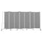 National Public Seating Room Divider, 6' Height, 7 Sections, Grey Panels and Grey Frame RDG6-7PT02 - alternate 4